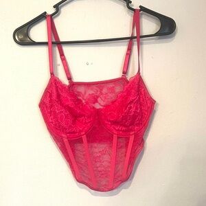 hot pink lace corset top💋
